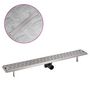 Voir la diapositive 2 : VIDAXL Drain de douche lineaire 930x140 mm acier inoxydable