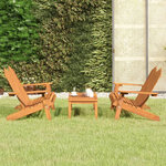 VIDAXL Ensemble de salon de jardin Adirondack 3 pcs bois acacia solide
