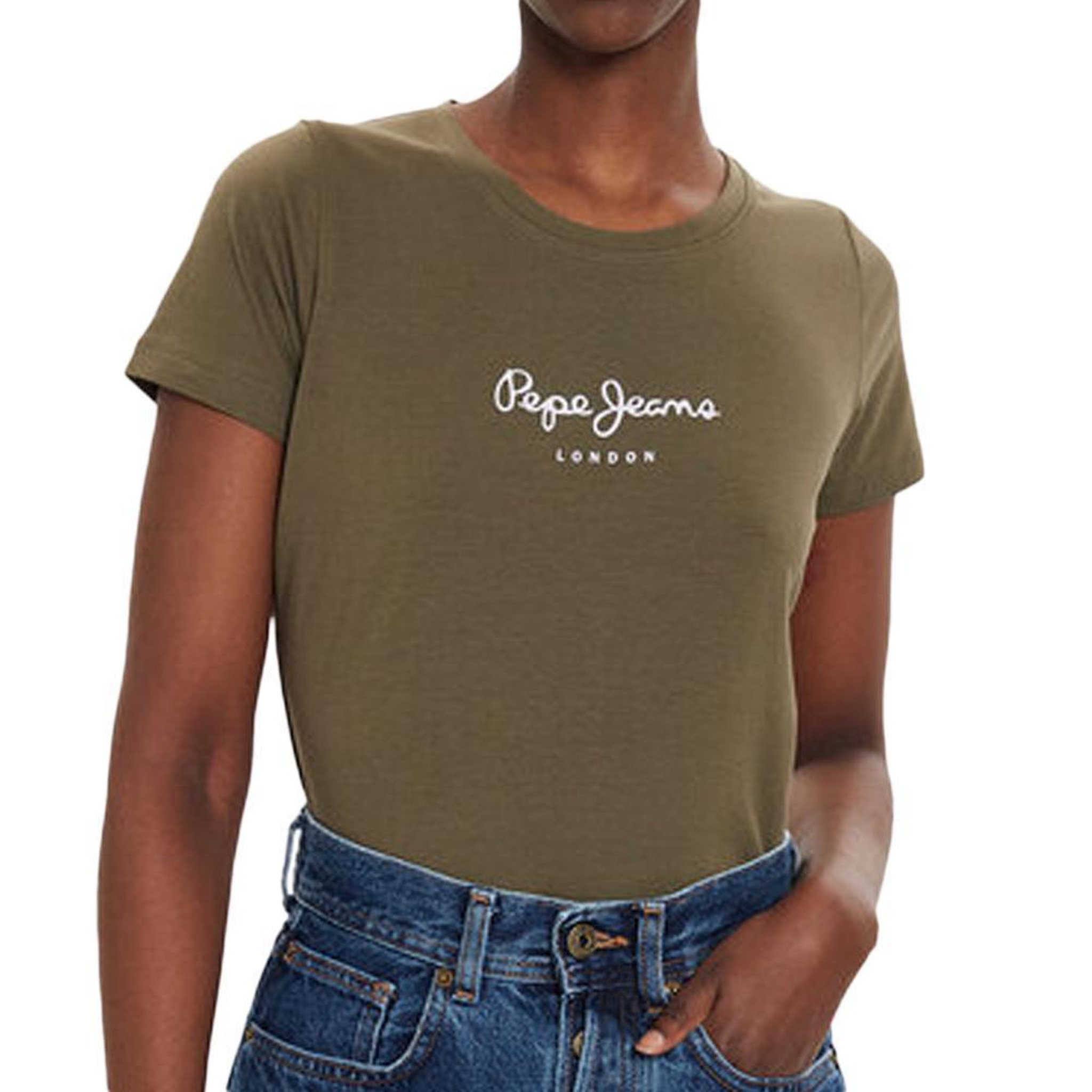 Voir la diapositive 1 : Pepe Jeans T-Shirt Kaki Femme Pepe jeansNew Virginia