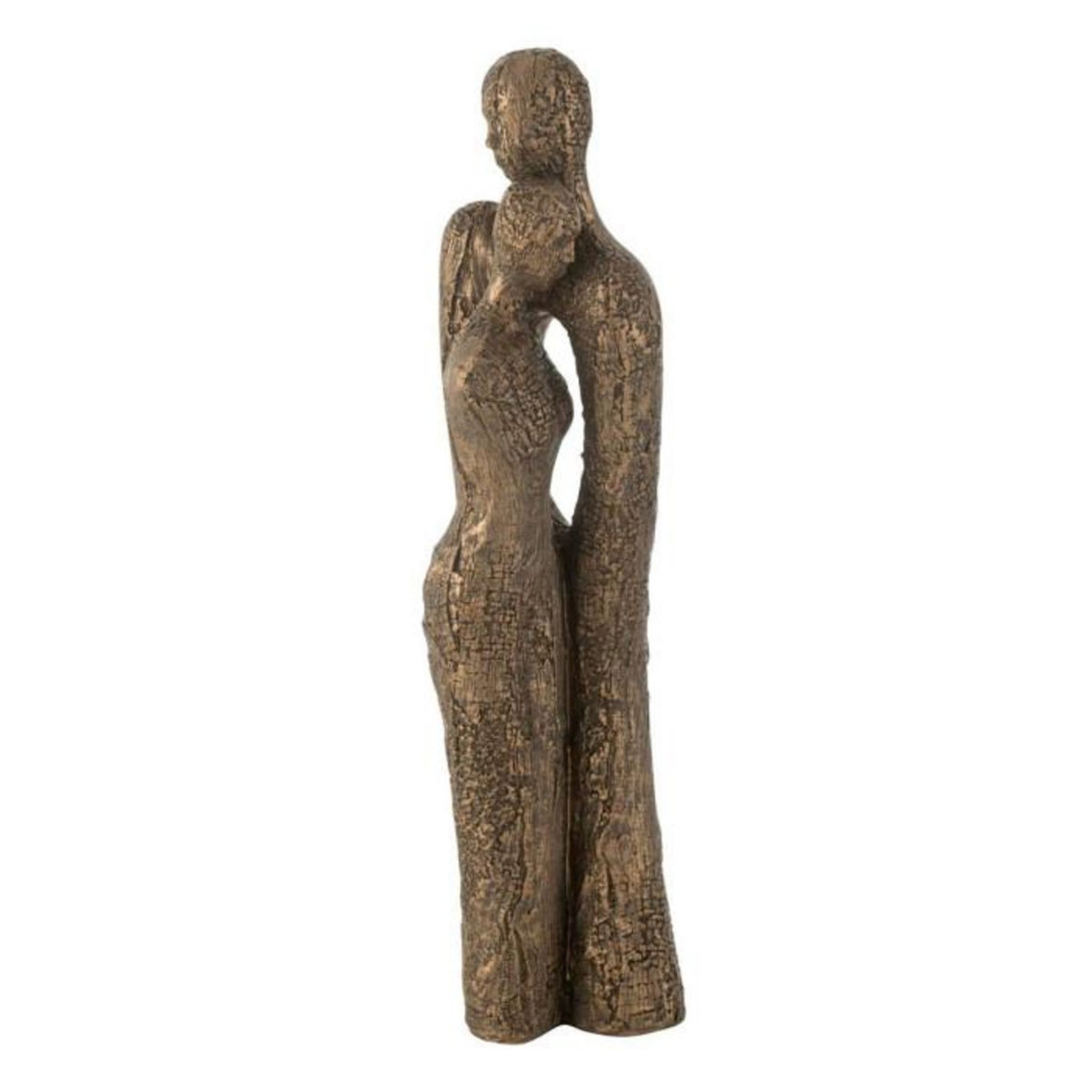 Paris Prix Statuette Couple Debout  Câlin  48cm Marron & Or