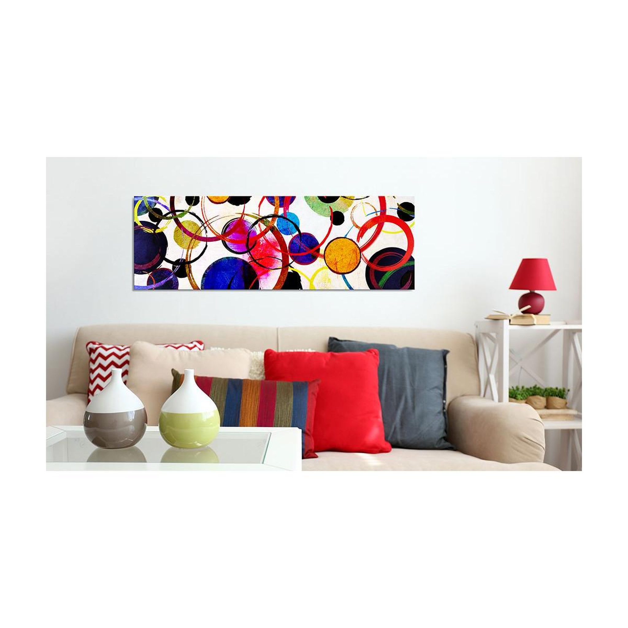 Voir la diapositive 2 : Paris Prix Tableau imprimé  rainbow circles