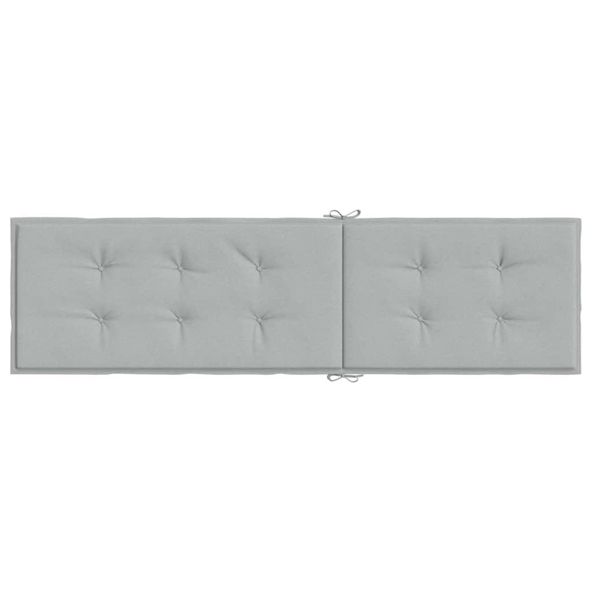 Voir la diapositive 5 : VIDAXL Coussin de chaise longue gris clair melange (75+105)x50x3 cm