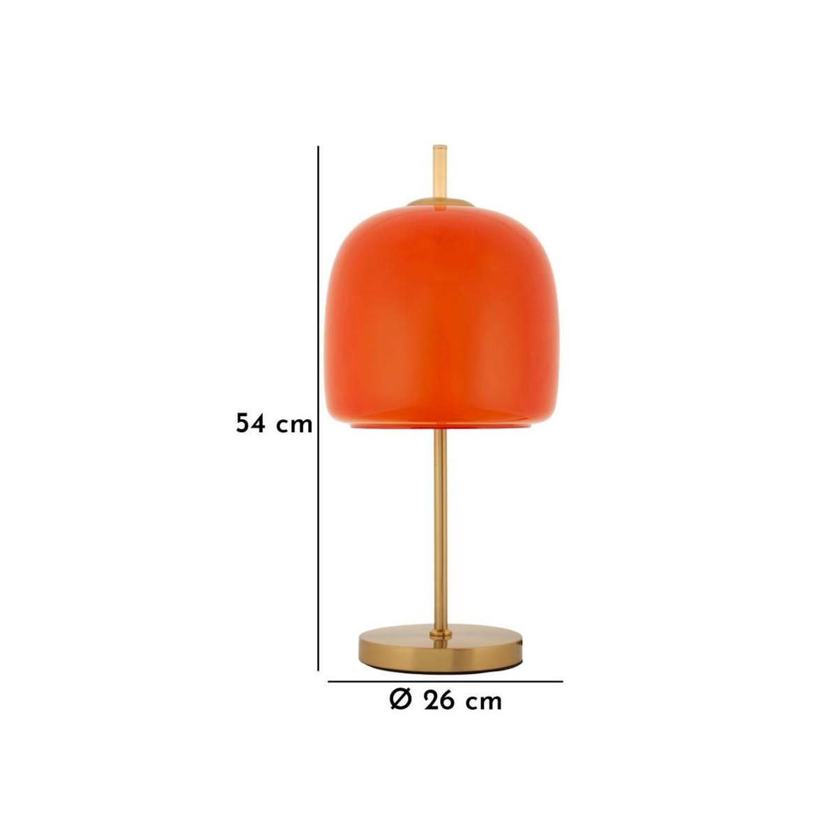 Paris Prix Lampe à Poser  Oldy  53cm Orange