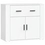Voir la diapositive 2 : VIDAXL Buffet Blanc 80x33x70 cm Bois d'ingenierie