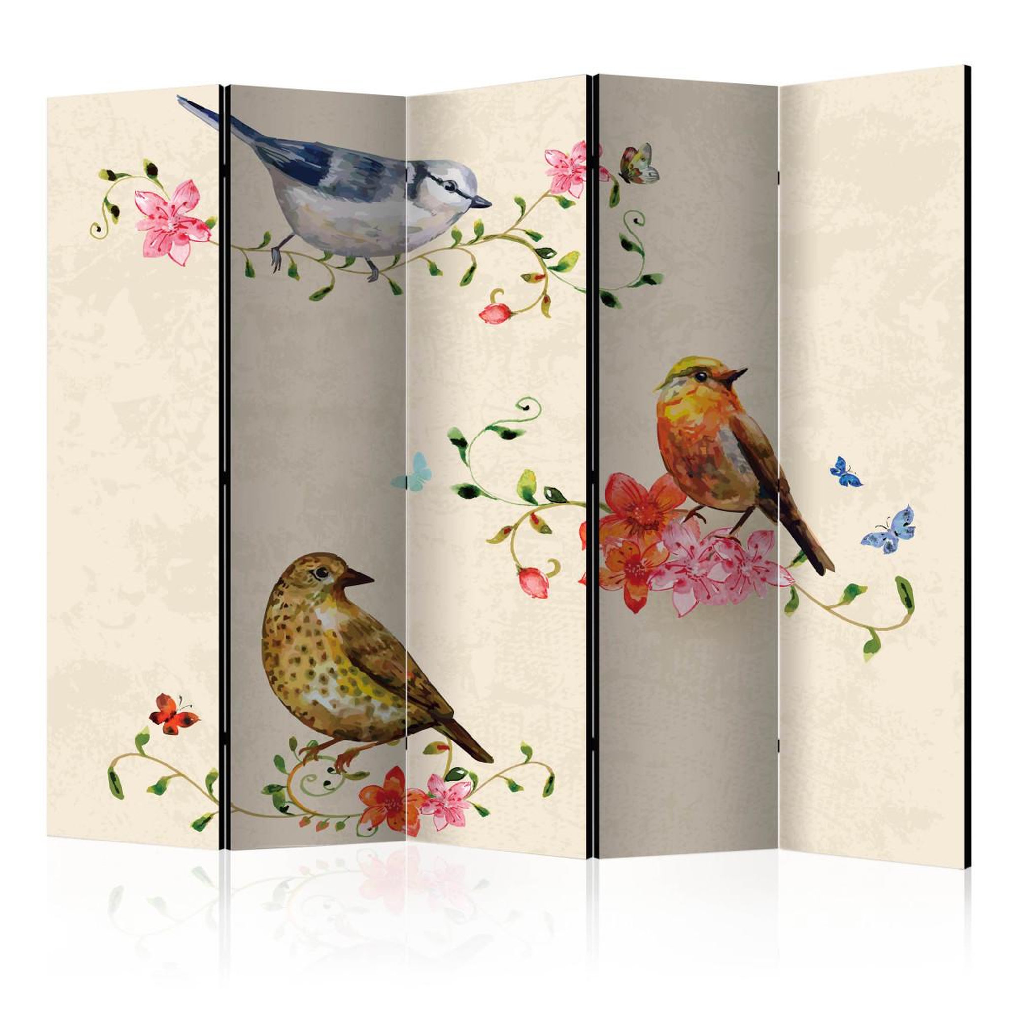 Paris Prix Paravent 5 volets  bird song  172x225cm