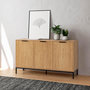 Voir la diapositive 2 : VS VENTA-STOCK Buffet Monica 3 portes couleur bois