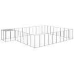 VIDAXL Chenil Argente 25,41 m^2 Acier