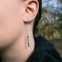SLOYA Boucles d'oreilles pendantes Lumia en pierres Turquoise Africain