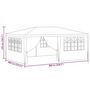 Voir la diapositive 6 : VIDAXL Tente de reception avec parois laterales 4x6 m Bleu 90 g/m^2