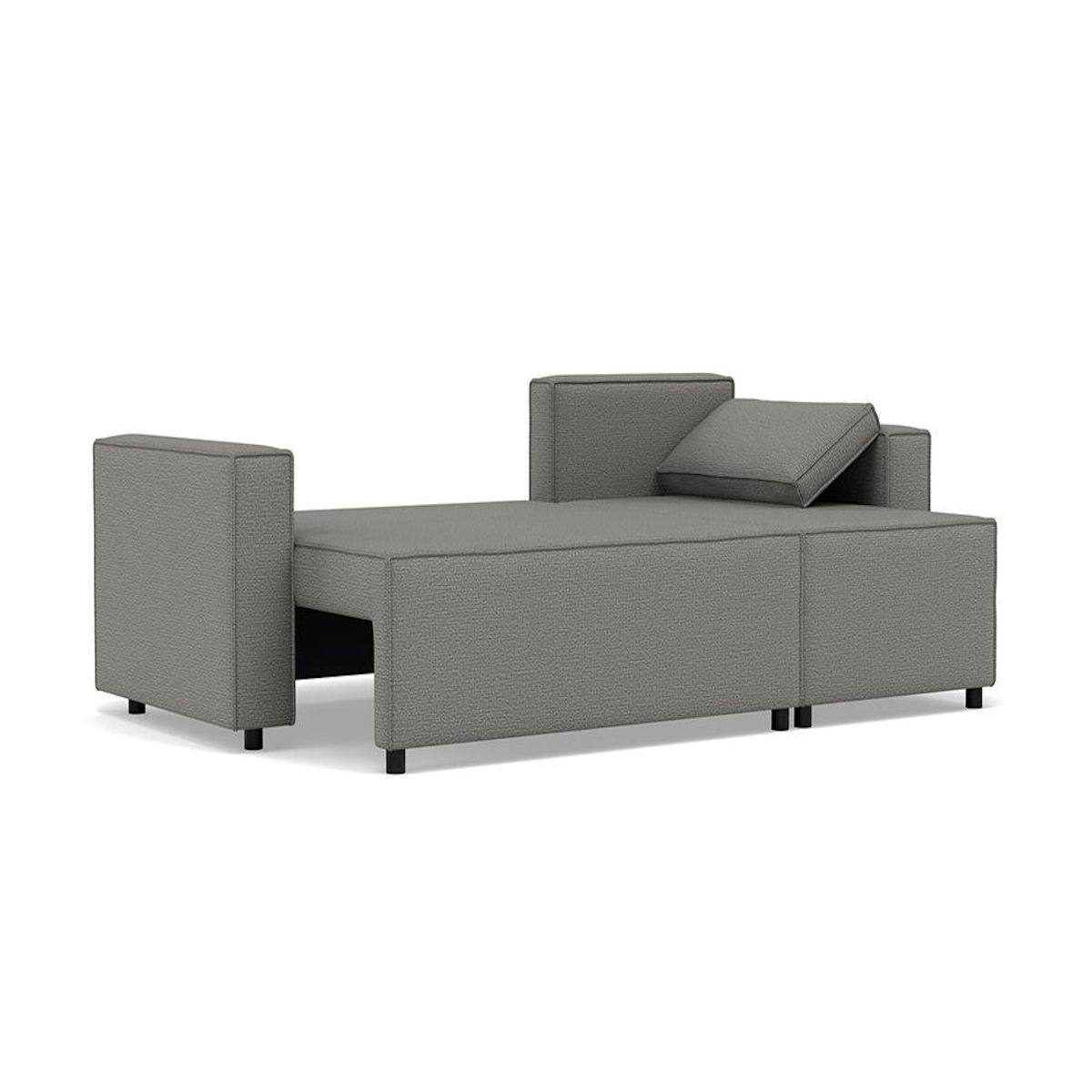 BEST MOBILIER Jonas - canapé d'angle réversible 4 places convertible avec coffre en tissu texturé