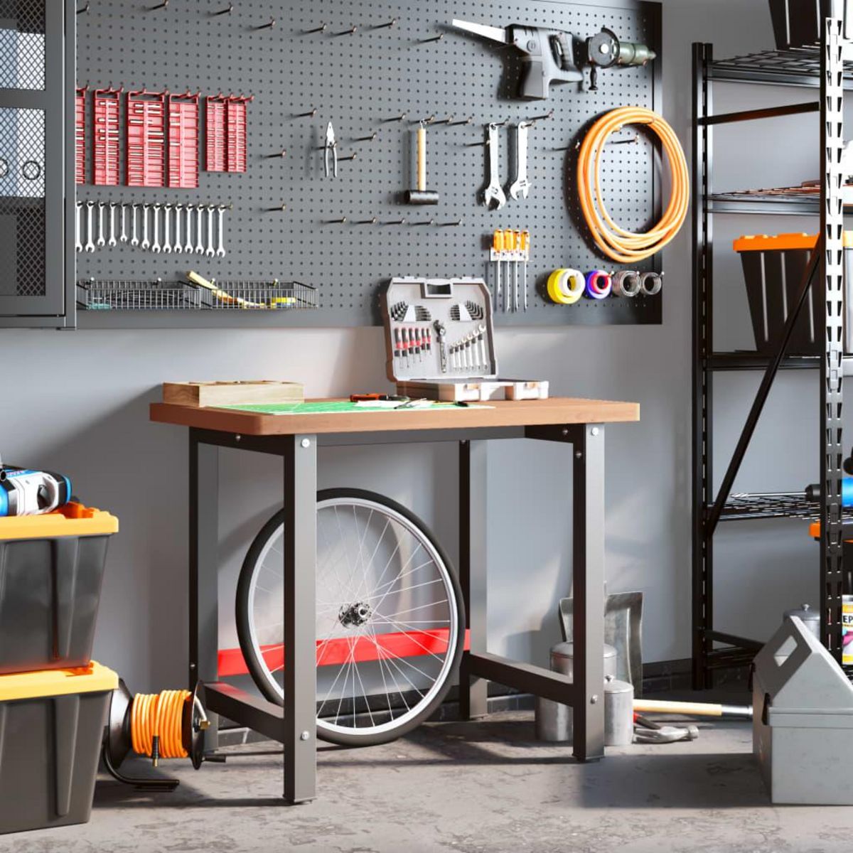 VIDAXL Etabli 100x60x83 cm bois massif de hetre rectangulaire