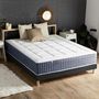 Voir la diapositive 2 : IDLITERIE Ensemble Matelas Ressort 7 zones + Mémoire de forme + Sommier KING STYLE Fabriqué en France