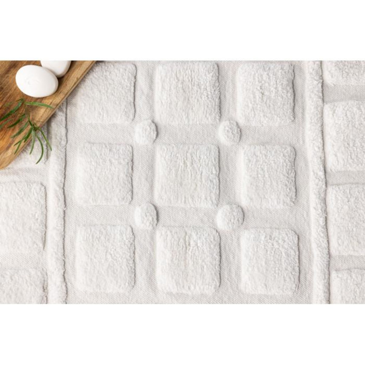 Paris Prix Tapis de Salle de Bain  Putte  60x90cm Blanc