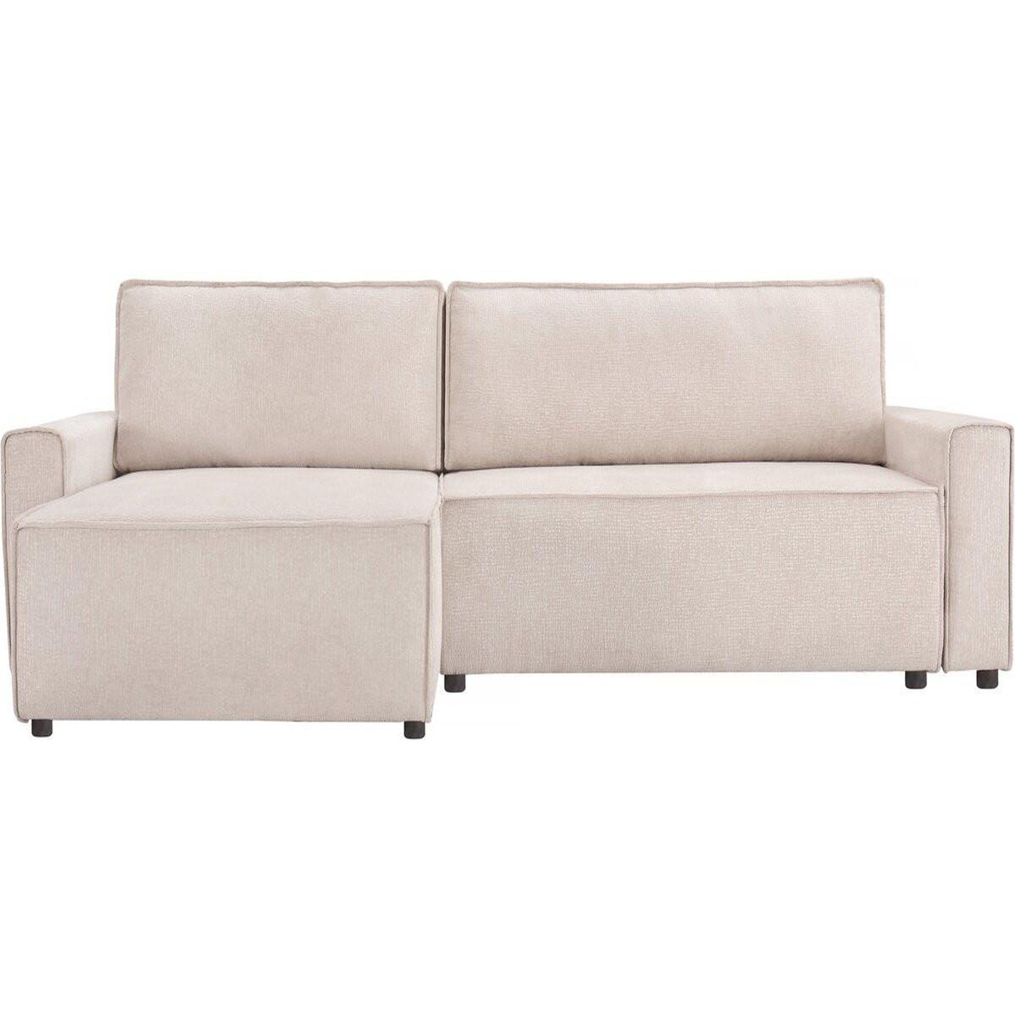 Habitat et Jardin Canapé d'angle convertible en tissu texturé  montaigne  - 4 places - beige