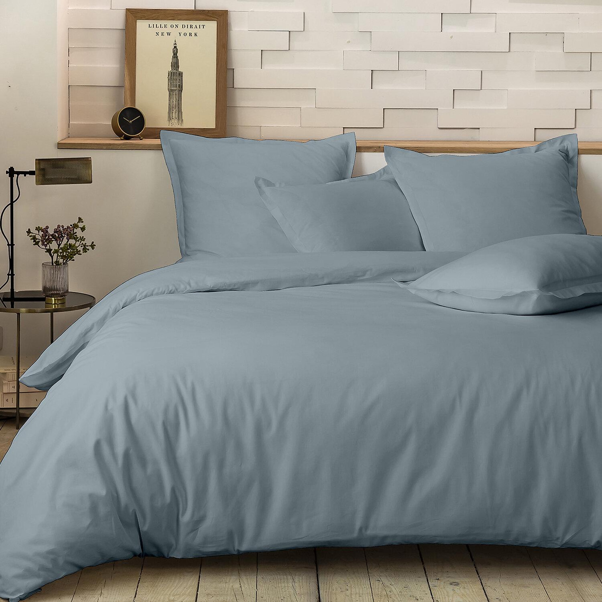 Voir la diapositive 4 : Home collection Drap housse, bonnet 30cm 100% percale de coton 80fils
