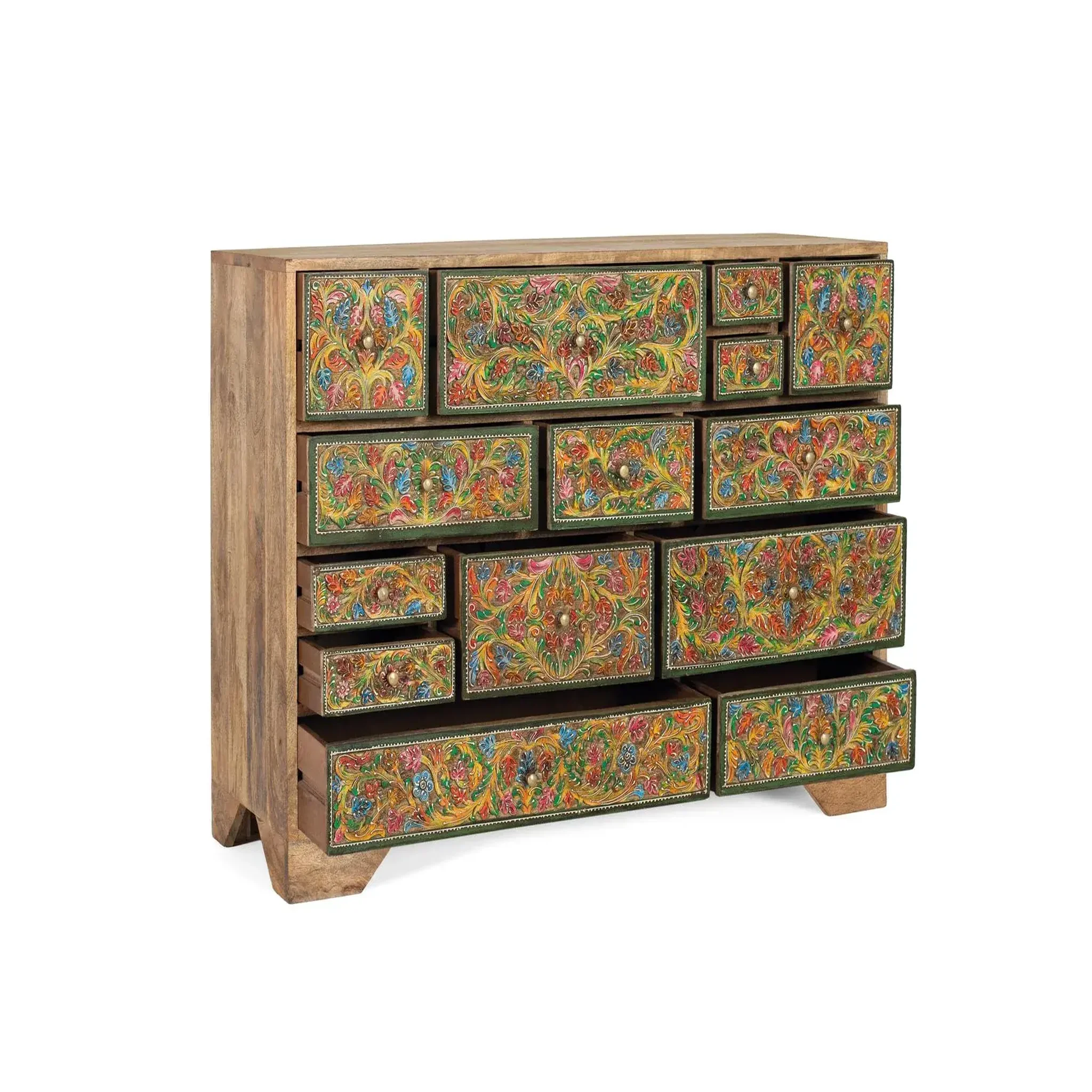 Voir la diapositive 2 : GINER Y COLOMER SL Commode en bois de manguier 116 cm style ethnique