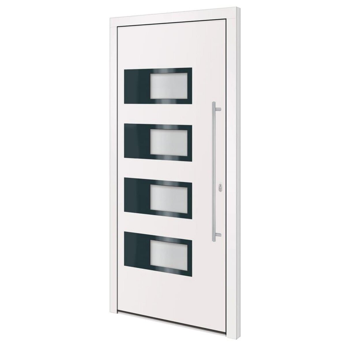 VIDAXL Porte d'entree Blanc 100x210 cm Aluminium et PVC