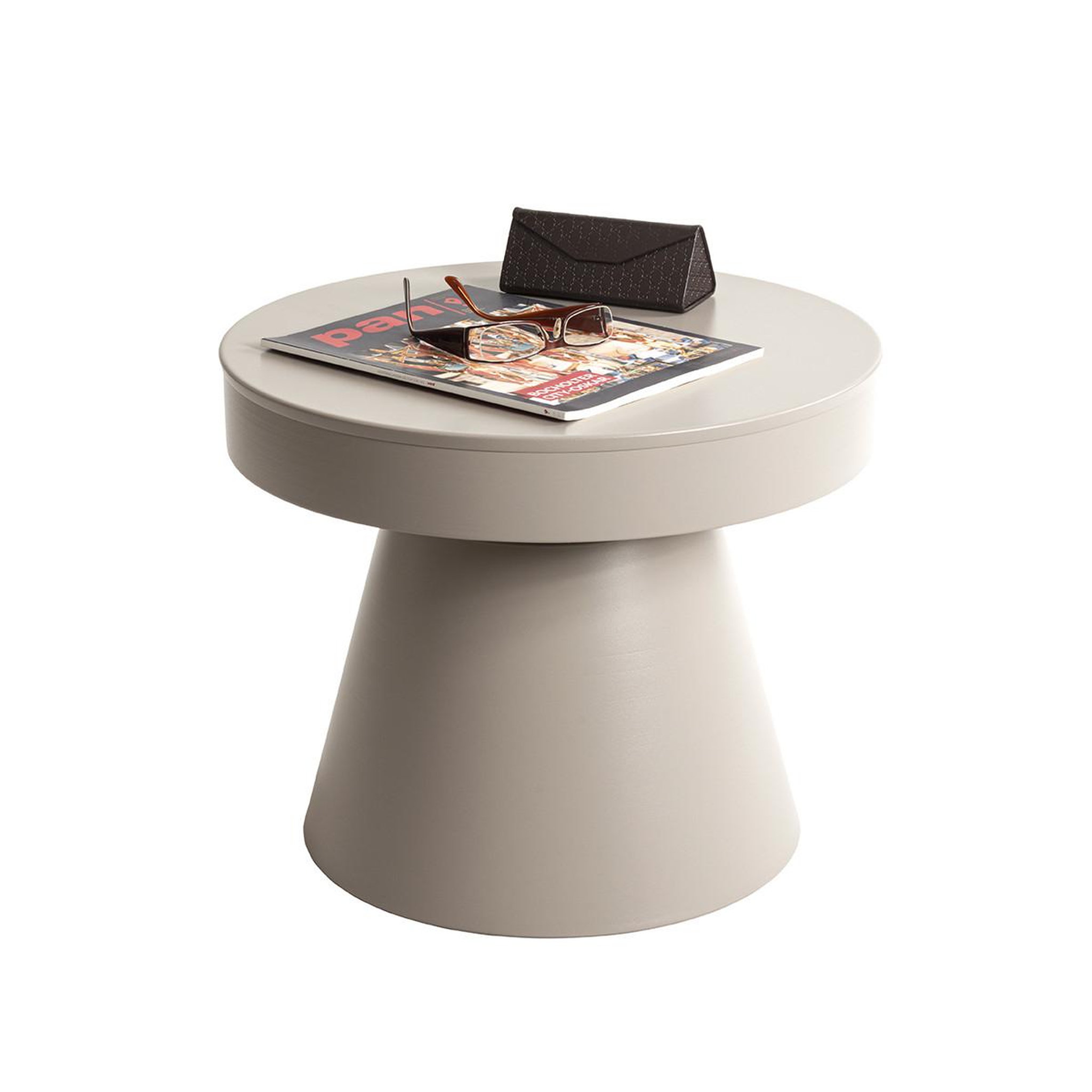 Voir la diapositive 2 : Paris Prix Table d'appoint en métal  steel  50cm beige gris