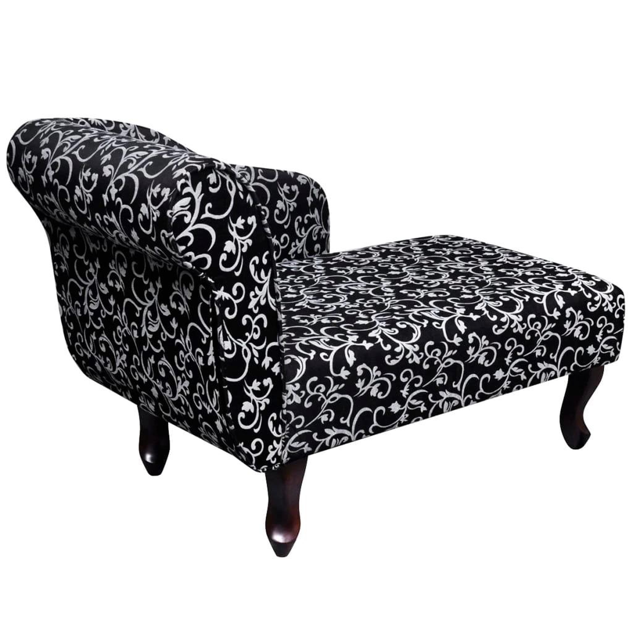 Voir la diapositive 3 : VIDAXL Chaise longue Noir et blanc Tissu