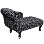 Voir la diapositive 3 : VIDAXL Chaise longue Noir et blanc Tissu