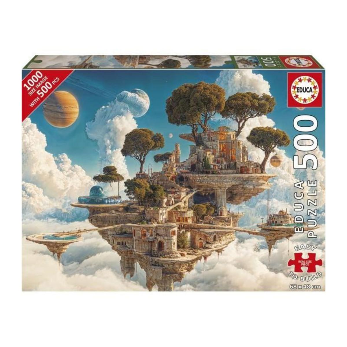 EDUCA Puzzle - EDUCA - Royaume des Nuages - 500 pieces - Theme Fantastique - 48 x 68 cm