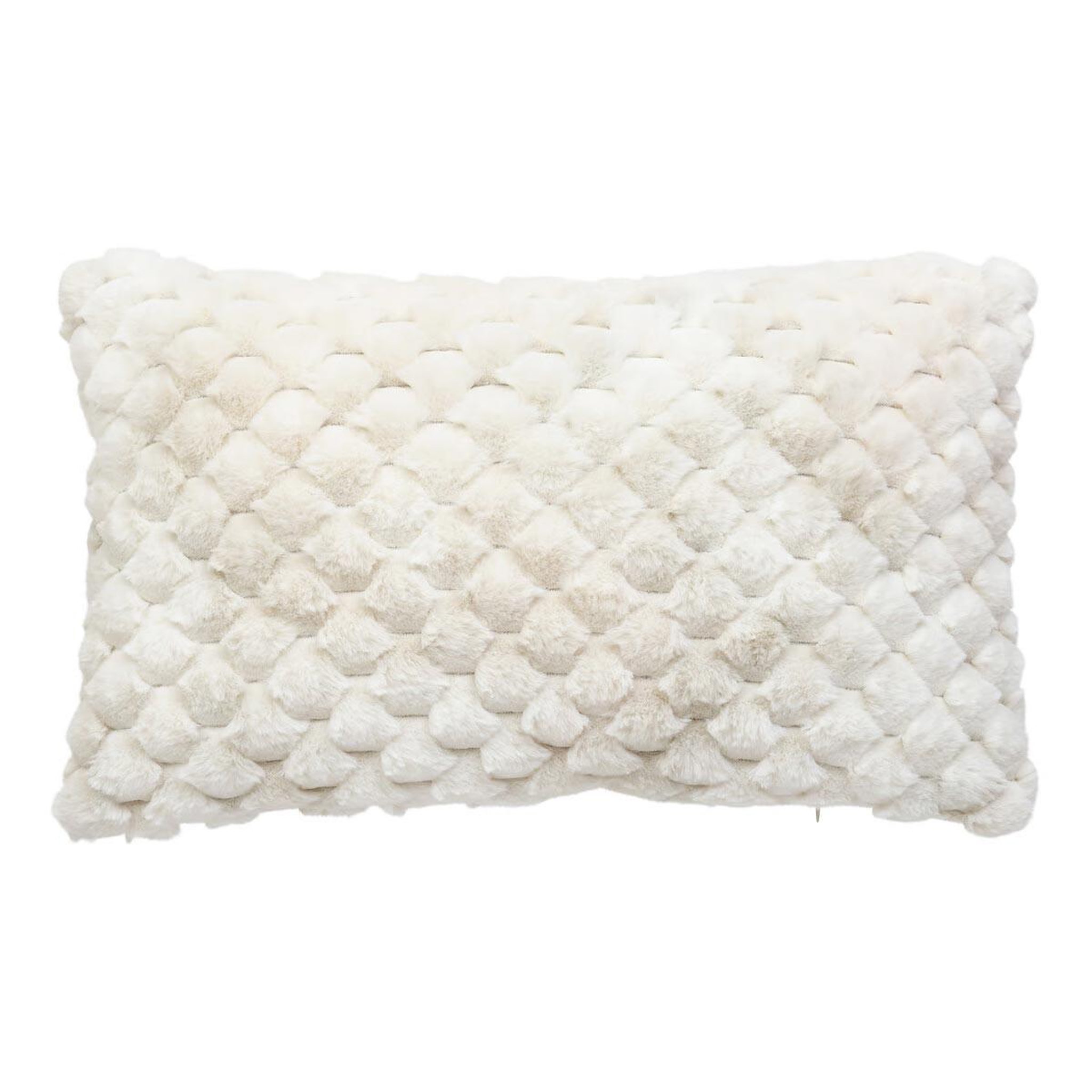 ATMOSPHERA Coussin imitation fourrure  adriel  38x58cm beige