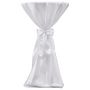 Voir la diapositive 2 : VIDAXL Housse de table blanche avec ruban 80 cm 2 pieces