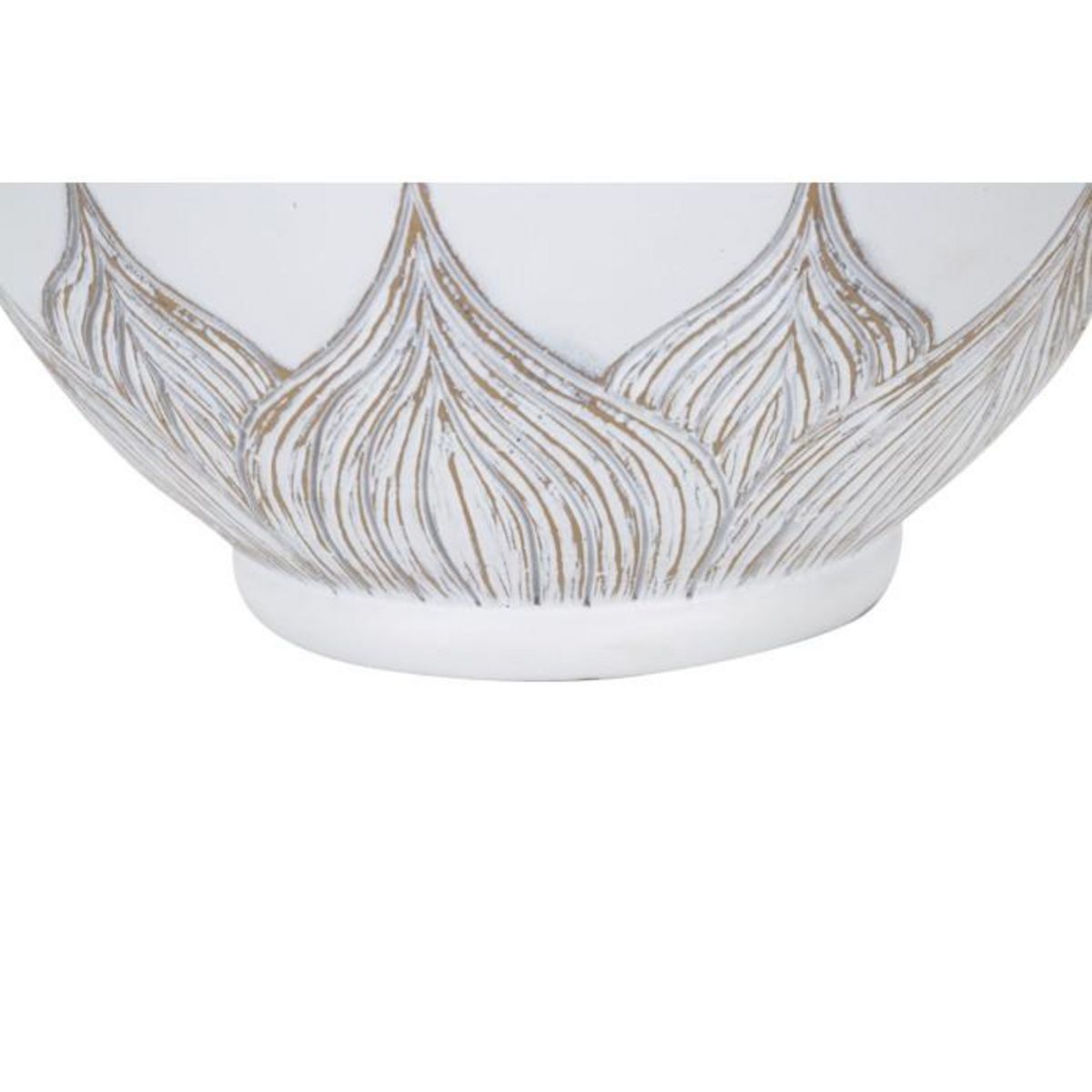 Paris Prix Lampe à Poser en Résine  Atene  59cm Blanc & Naturel