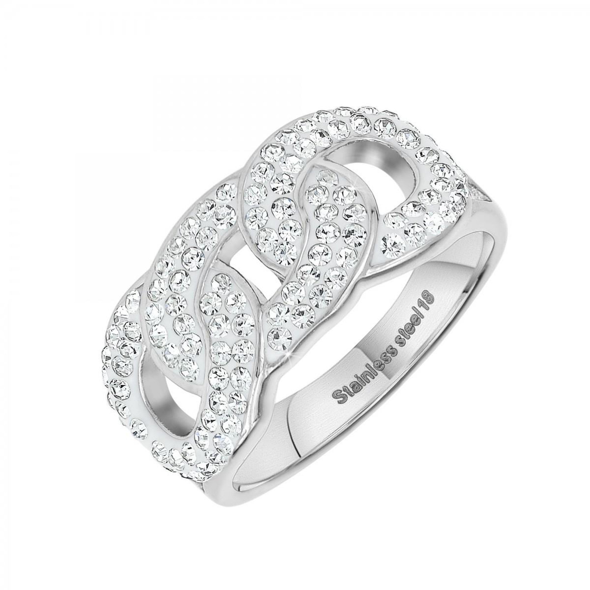 Voir la diapositive 1 : SC CRYSTAL Bague taille 56 SC Crystal ornée de Cristaux scintillants