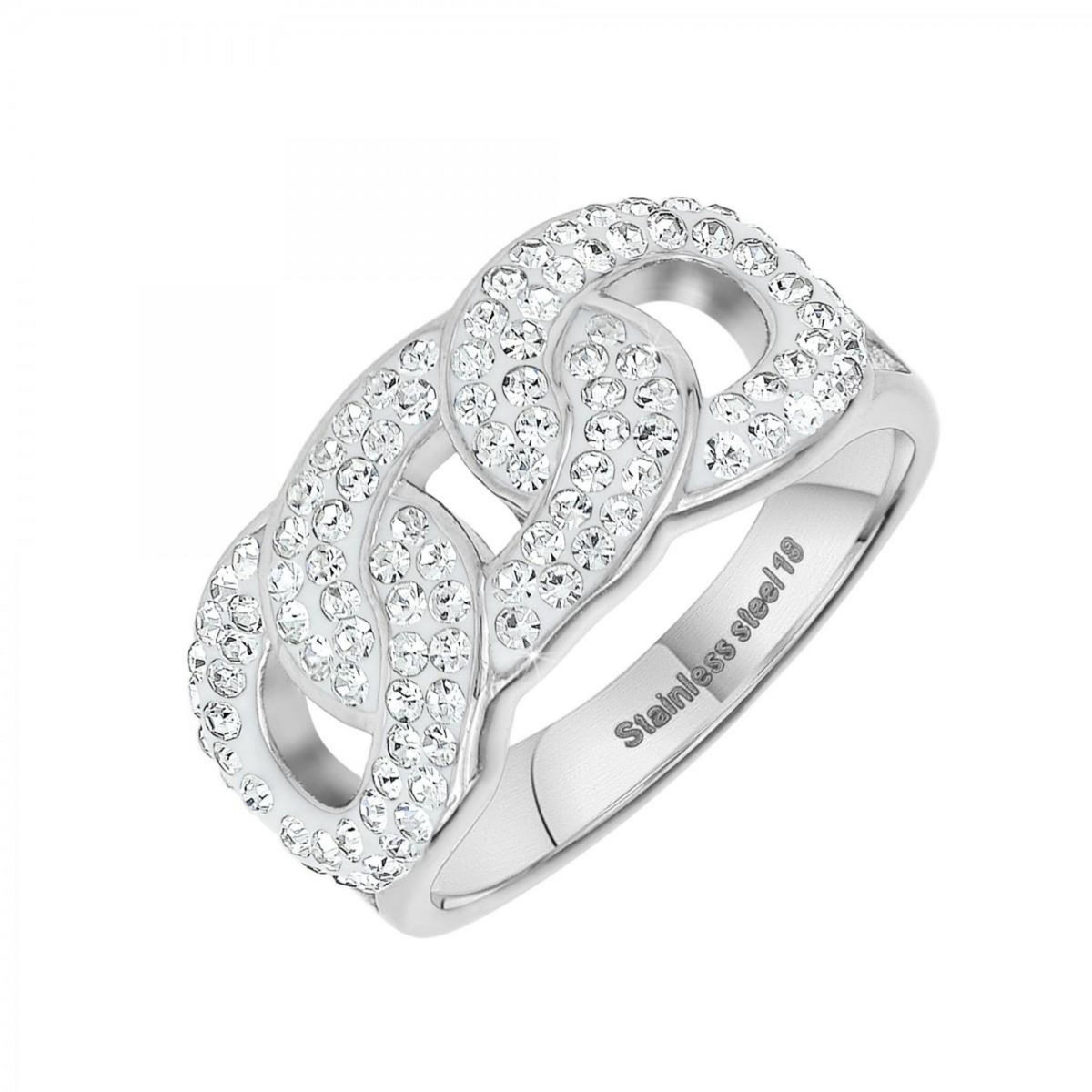 SC CRYSTAL Bague taille 56 SC Crystal ornée de Cristaux scintillants