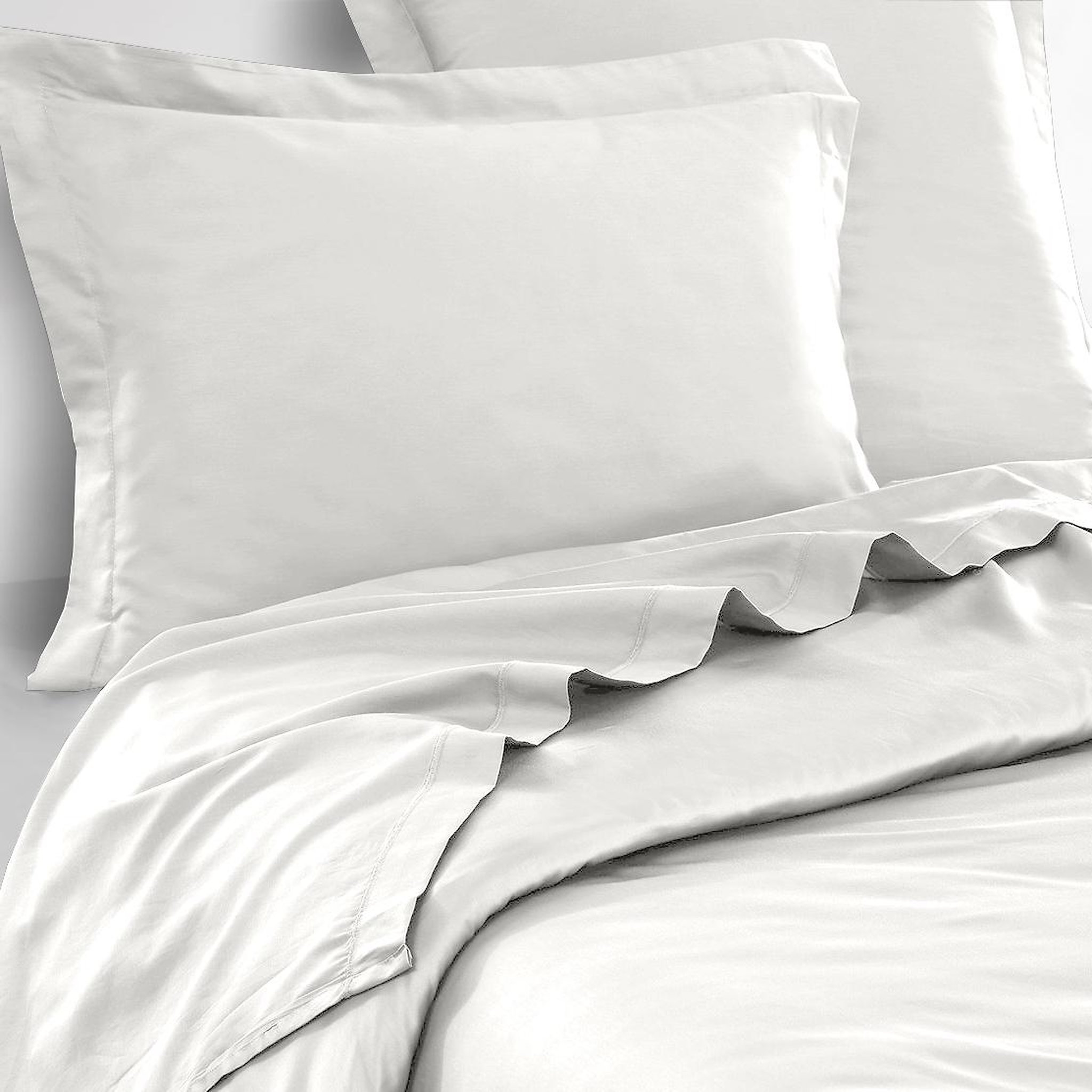 Voir la diapositive 2 : Home collection Drap plat 100 % percale de coton 240x300 cm blanc