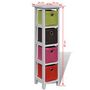 Voir la diapositive 4 : VIDAXL Etagere de rangement et paniers multicolores Bois de Paulownia