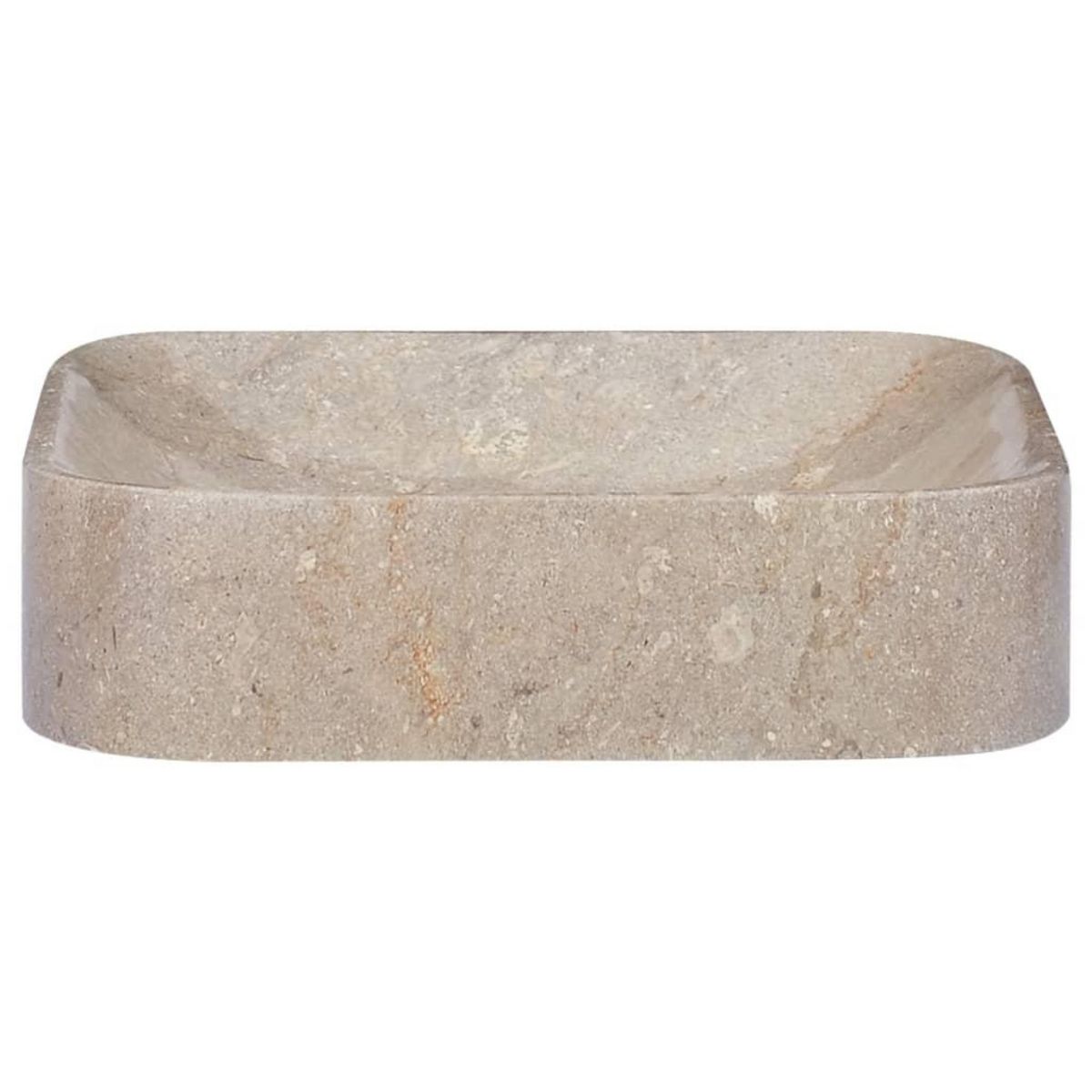 VIDAXL Lavabo Gris 40x40x10 cm Marbre