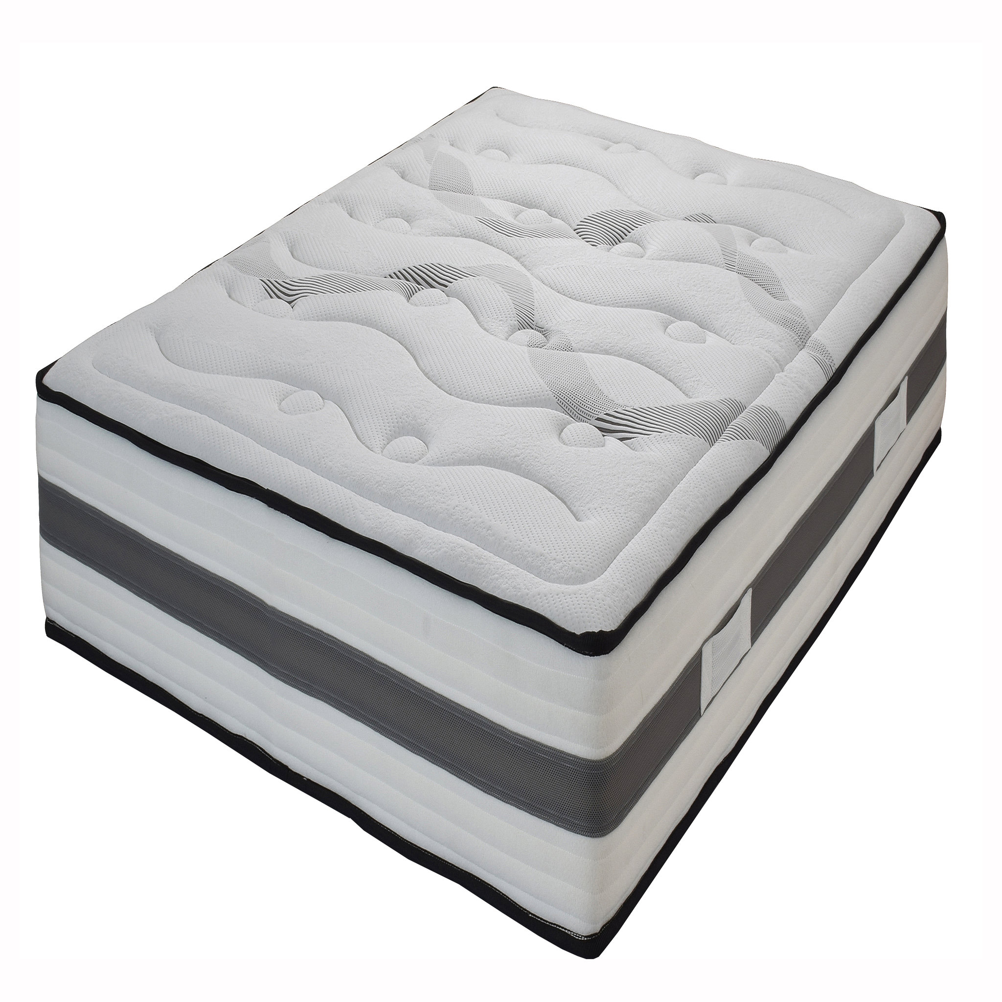 Voir la diapositive 1 : CROWN BEDDING Matelas ressorts ensachés 160x200cm PACIFIC SPRING