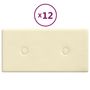 Voir la diapositive 2 : VIDAXL Panneaux muraux 12 pcs Creme 30x15 cm Similicuir 0,54 m^2