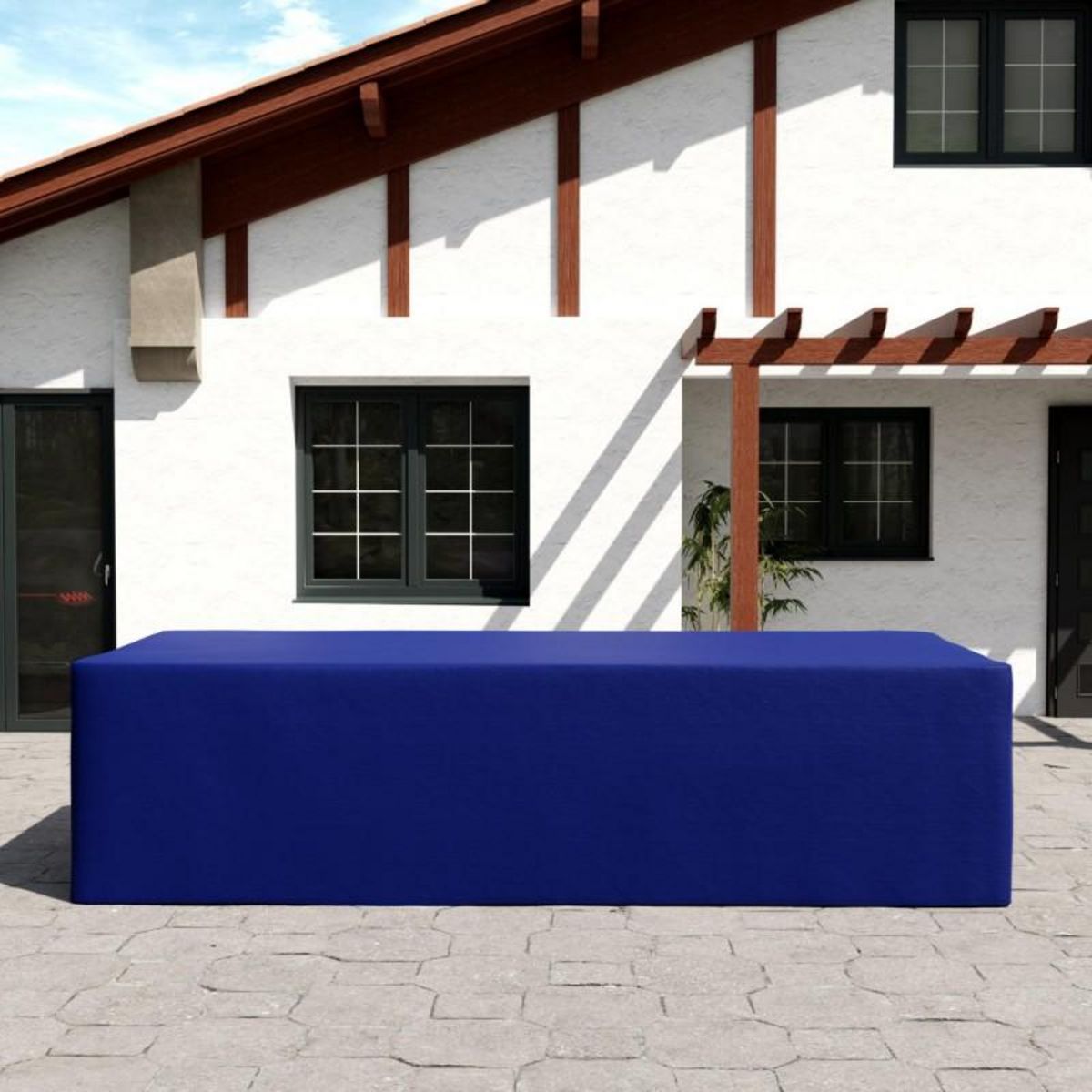 BLUMIE Housse de protection extérieure pour table rectangulaire 280x120x74 cm- Ultra résistant