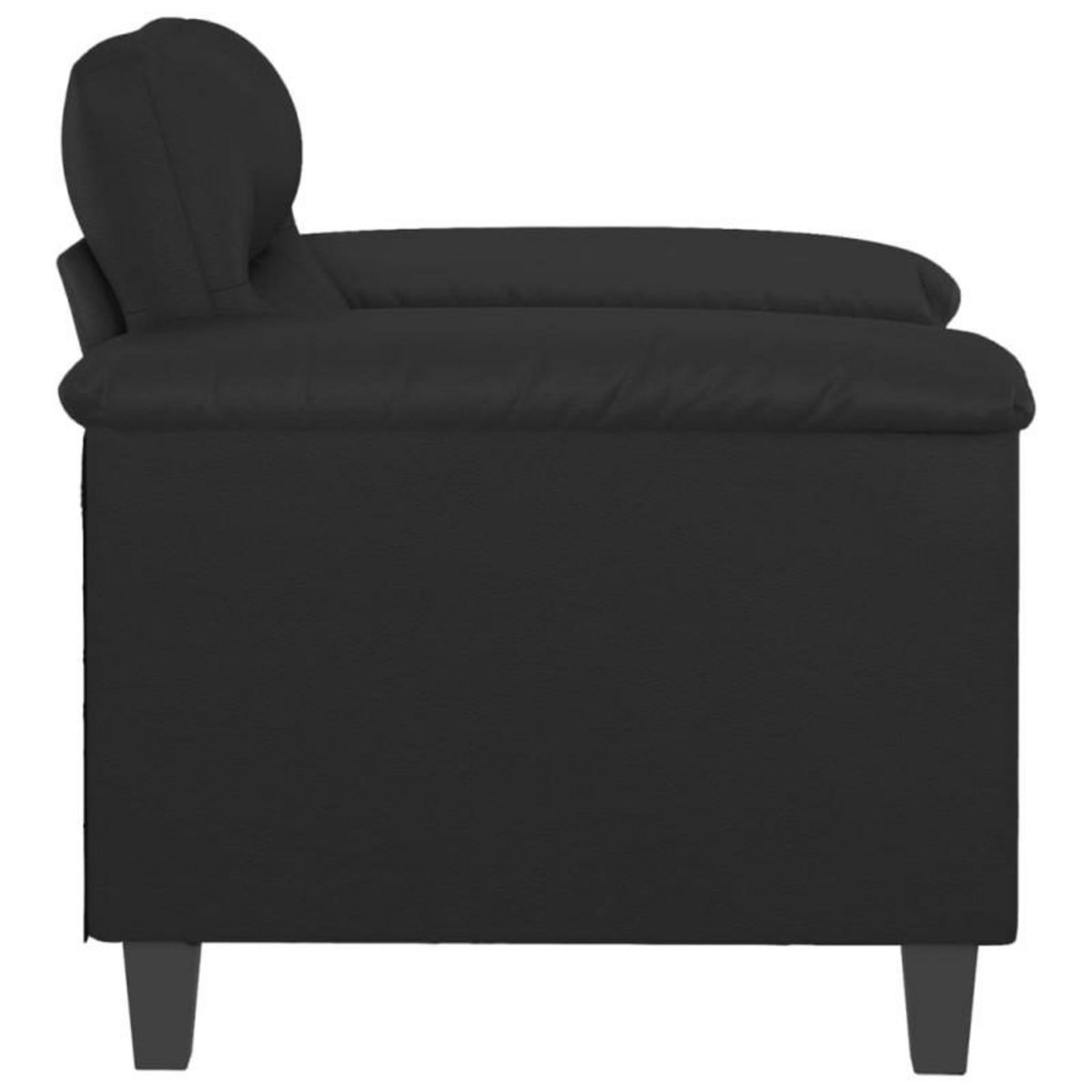 VIDAXL Fauteuil Noir 60 cm Similicuir