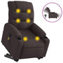 Voir la diapositive 2 : VIDAXL Fauteuil inclinable de massage electrique Marron fonce Tissu