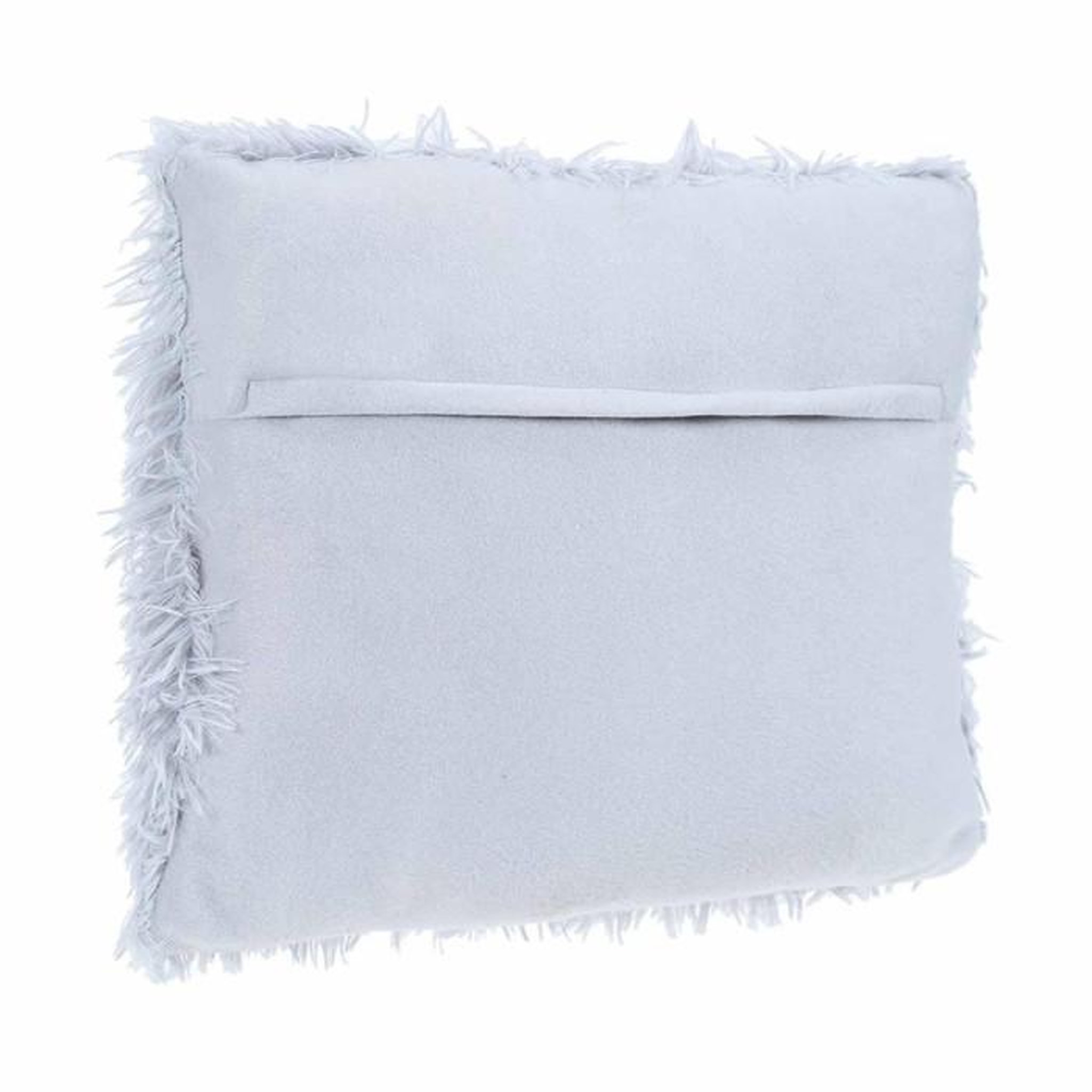 Voir la diapositive 3 : ATMOSPHERA Coussin Imitation Fourrure  Long  45x45cm Gris