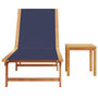 Voir la diapositive 3 : VIDAXL Chaise longue et table bleu bois d'acacia solide et textilene