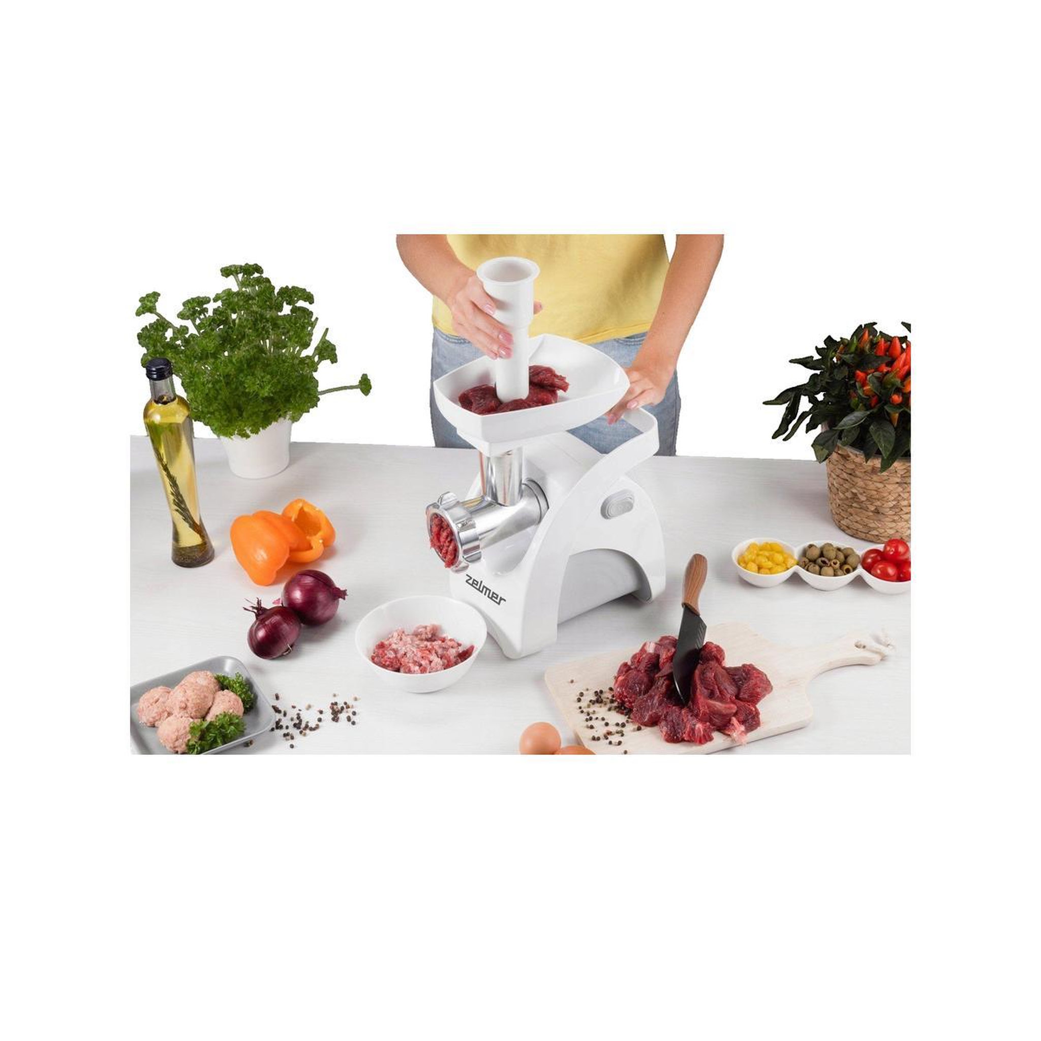 Voir la diapositive 3 : ZELMER Hachoir Zelmer ZMM9802B blanc