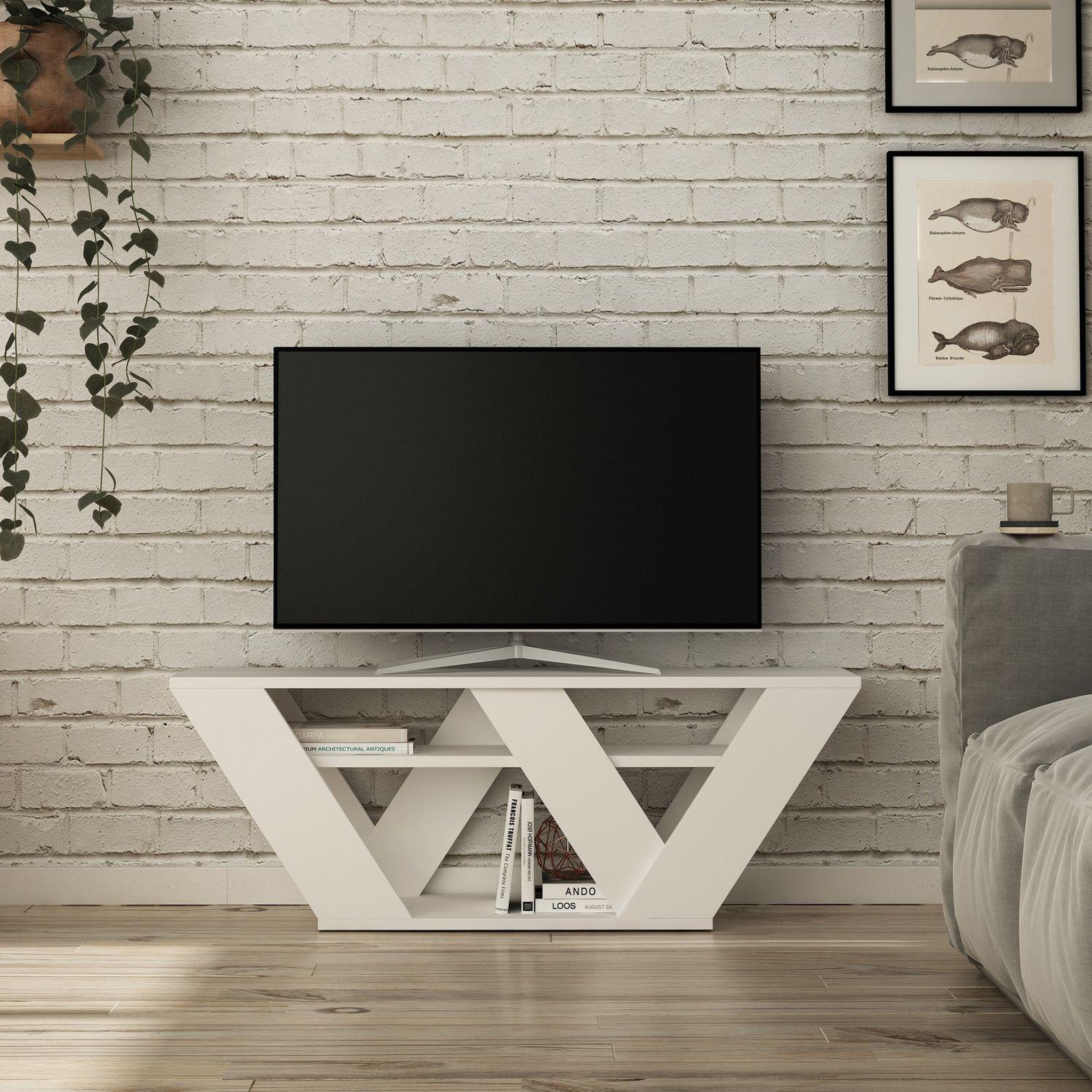 Voir la diapositive 2 : TOILINUX Meuble tv design pipralla