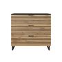 Voir la diapositive 4 : BEST MOBILIER Olympie - commode - effet bois et noir - 80 cm