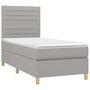Voir la diapositive 3 : VIDAXL Sommier a lattes de lit avec matelas Gris clair 80x200 cm Tissu