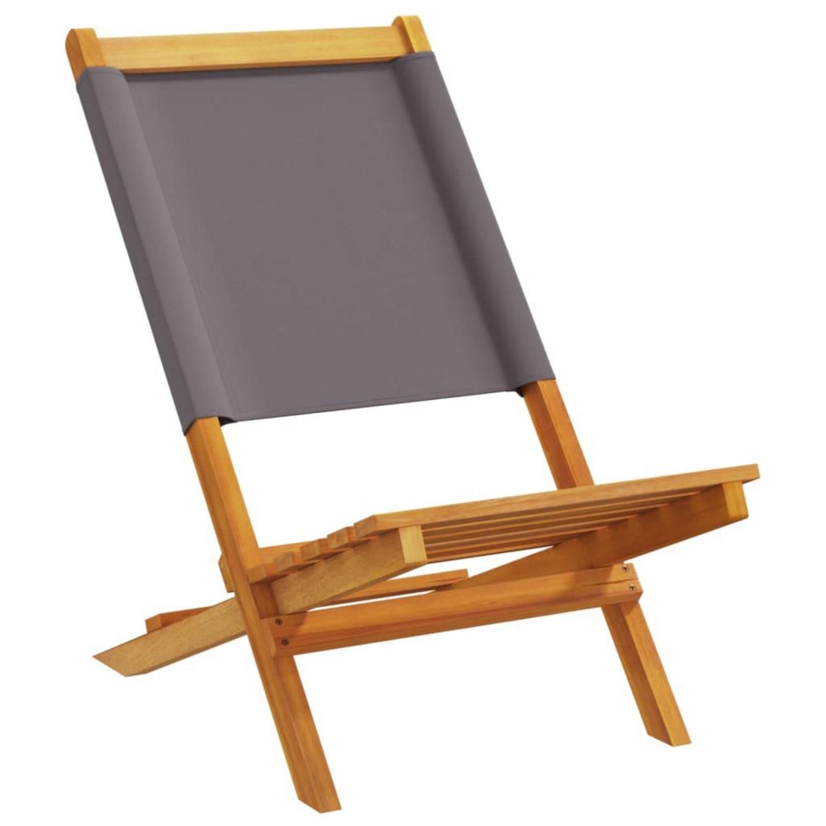 VIDAXL Chaises de jardin pliantes lot de 4 tissu et bois massif