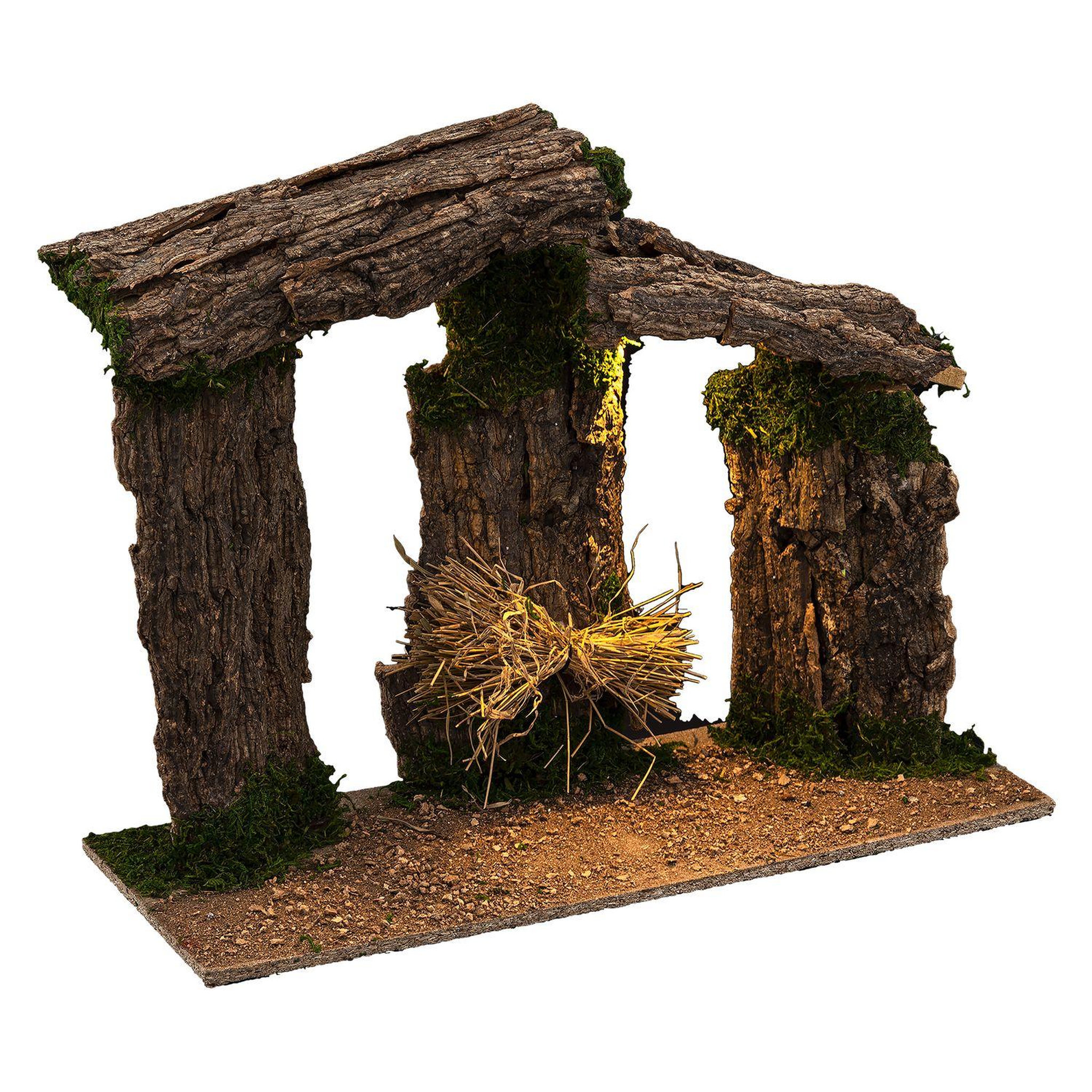 Voir la diapositive 2 : FEERIC LIGHT & CHRISTMAS Crèche de Noël en bois et MDF - Hauteur 45 cm - Marron