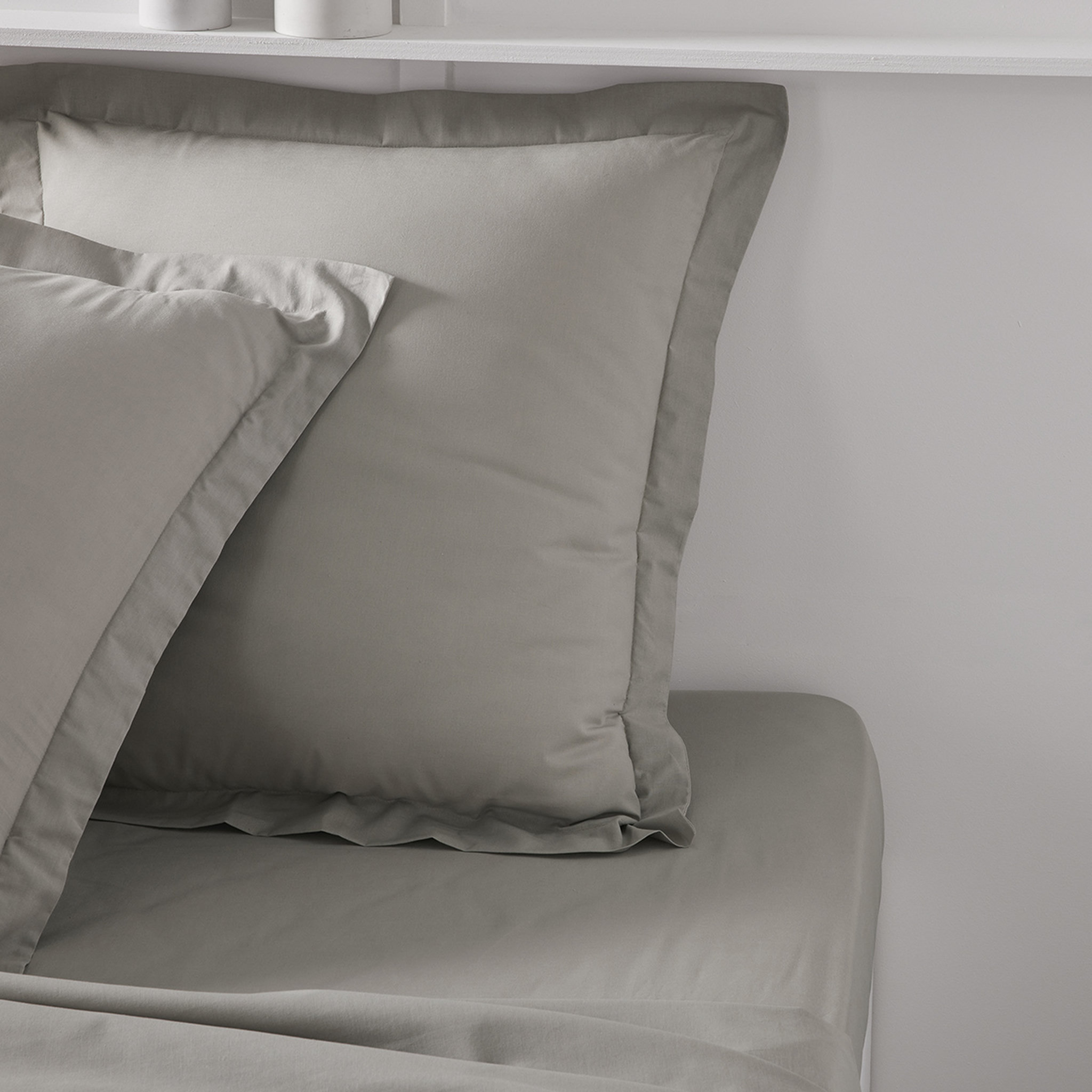 Voir la diapositive 1 : TODAY Taie d'oreiller unie en Coton 57 fils ORGANIC 