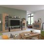 Voir la diapositive 1 : BEST MOBILIER Wexford - vitrine - gris et effet bois - 60x194 cm