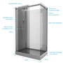Voir la diapositive 4 : Aurlane Cabine de douche rectangle 80x120x220cm - ORION RECTANGLE 120