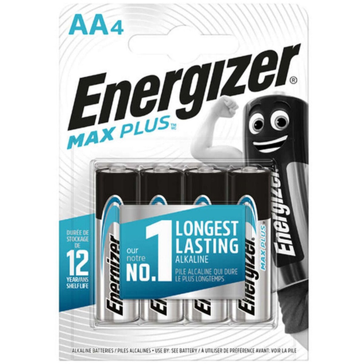 Energizer Piles alcalines max plus AA/LR06 lot de 4